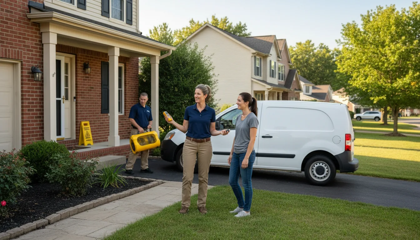 Residential water damage restoration in Foss, OK